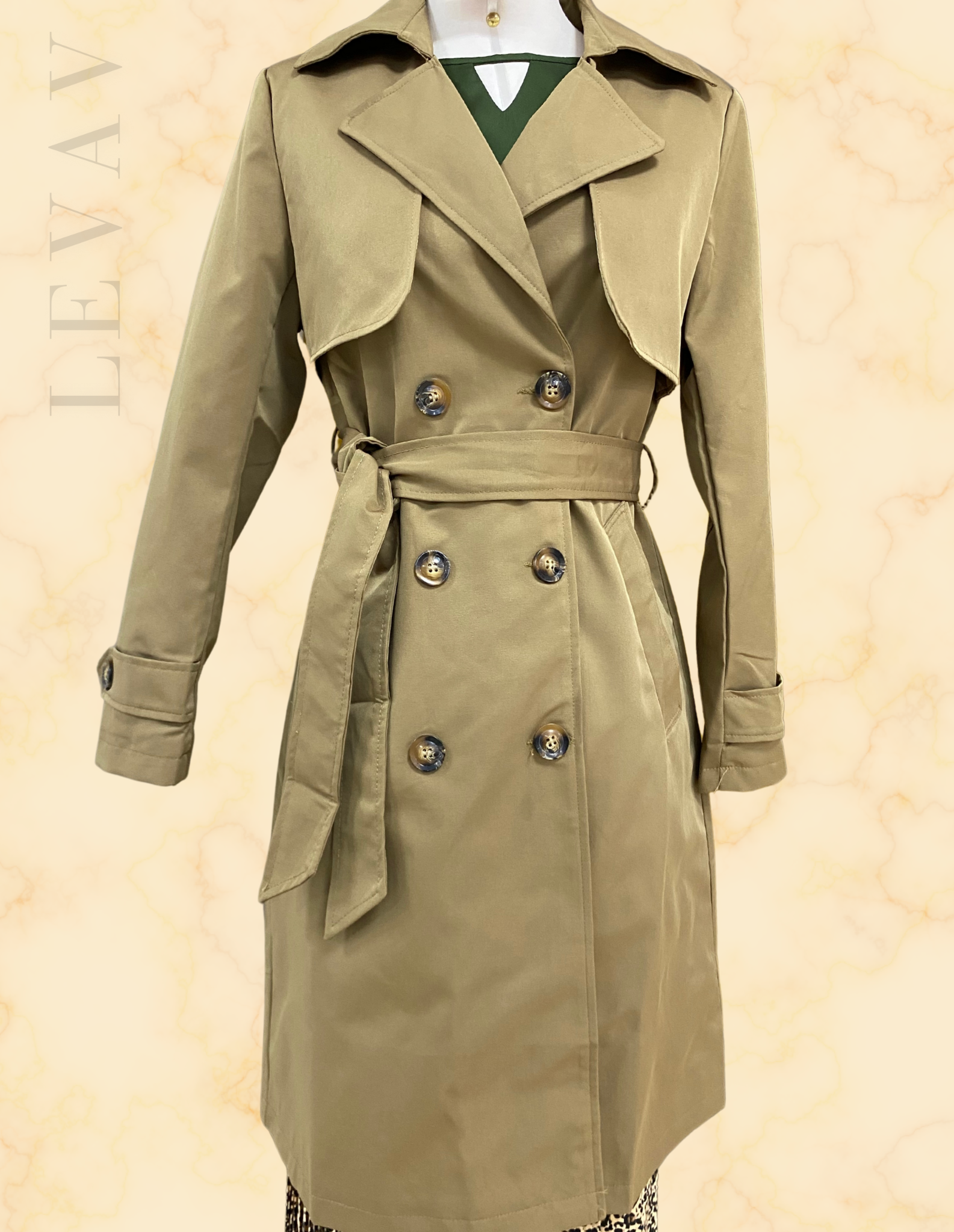 Gabardina Recto Beige